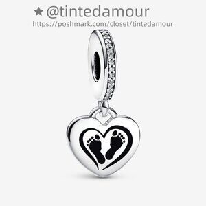 Pandora Engravable Footprint Dangle Charm|Pendant